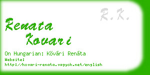 renata kovari business card